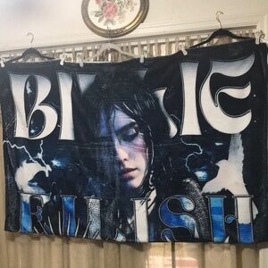 Billie Eilish Blue and Black Blanket
